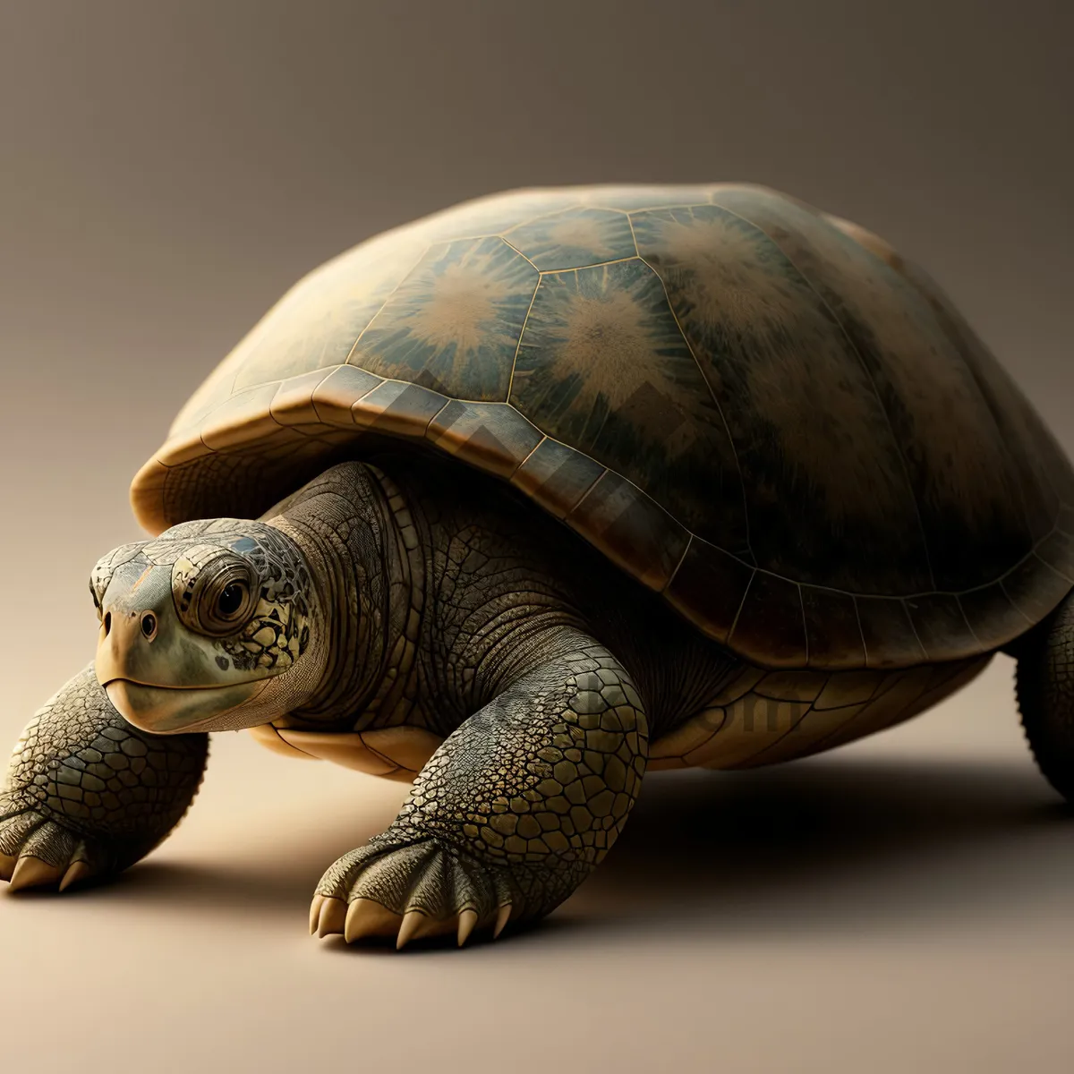 Picture of Slow-moving Terrapin in Protective Shell