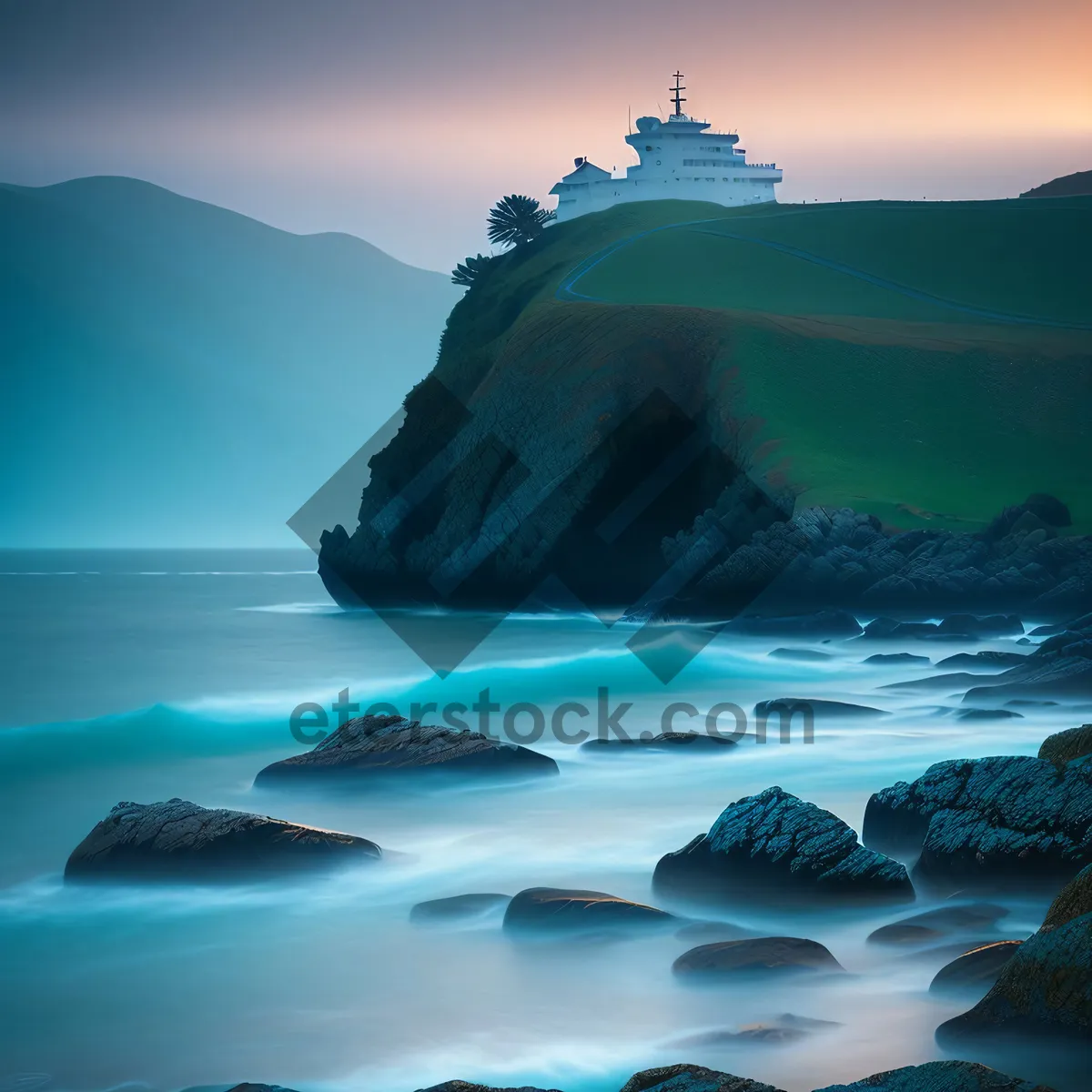 Picture of Seaside Serenity: Turquoise Waters and Sandy Beach