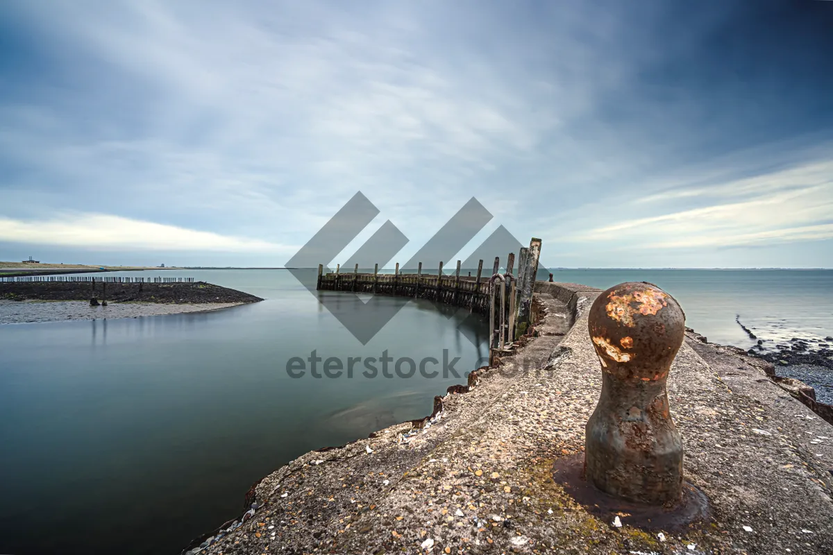 Picture of Tropical Island Paradise by the Ocean And Pier