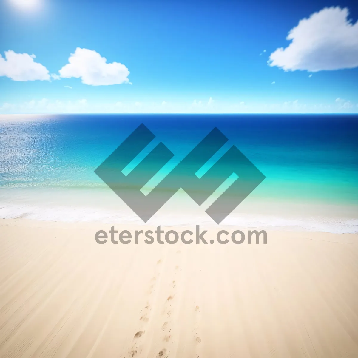 Picture of Tranquil Seascape: Serene Beach on a Tropical Island