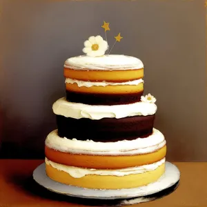 Bakery dessert plate with fruit and cream topping