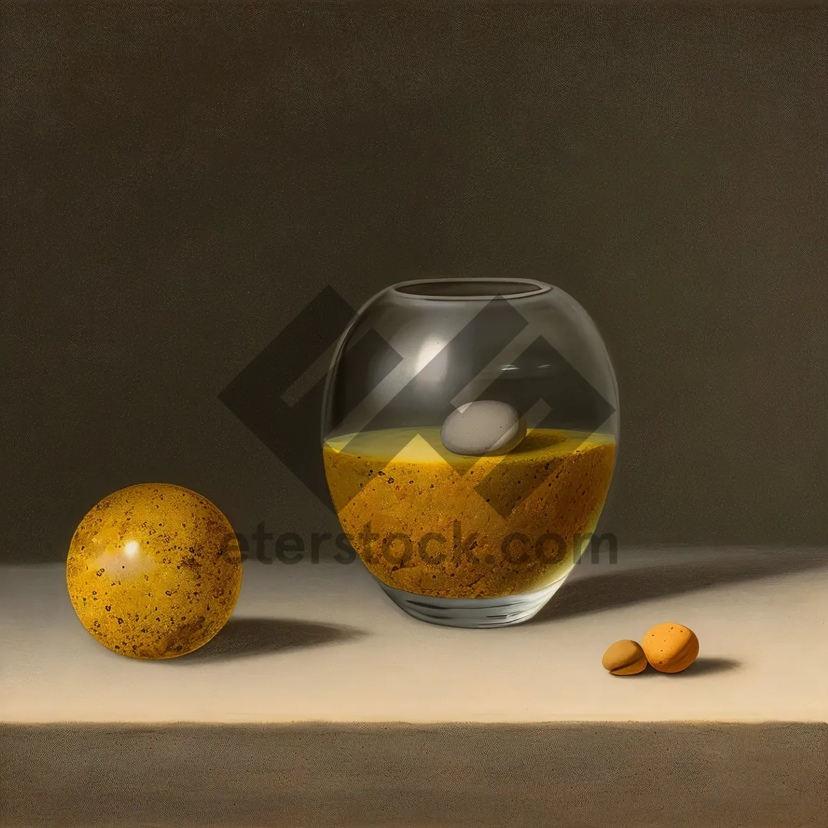 Picture of Golden Glow: Candlelit Egg Cup with Drink