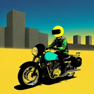 Fast and Furious on Two Wheels: Silhouette of a Speedy Motorbike Riding on the Open Road