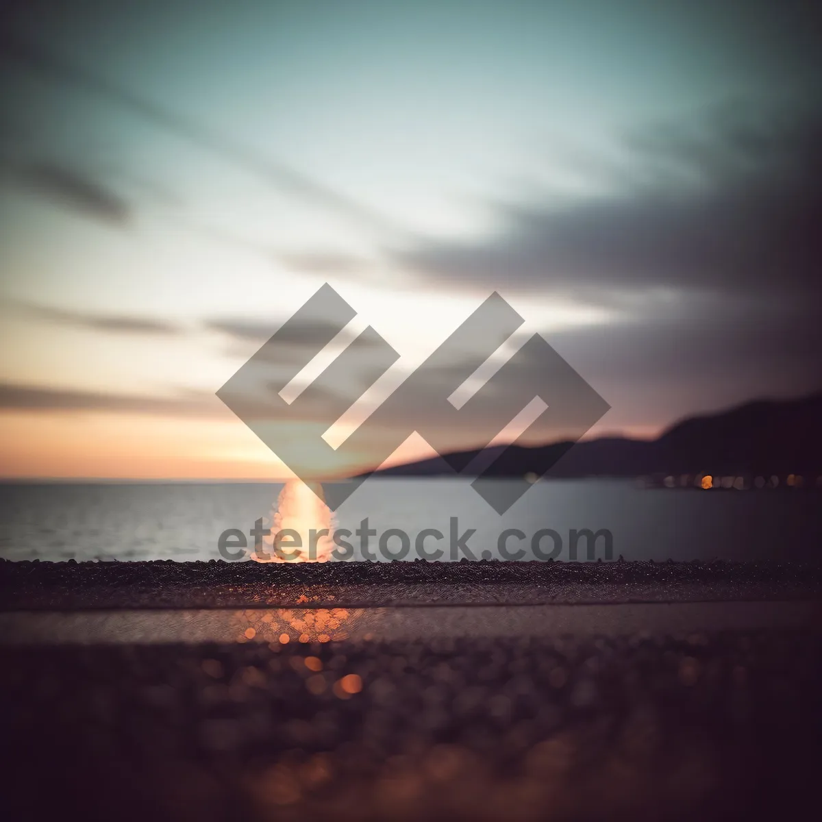 Picture of Serene Sunset Over Ocean Waves