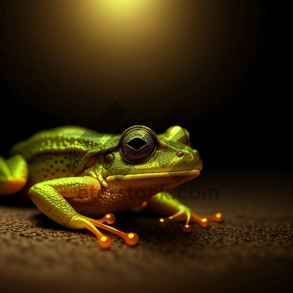 Picture of Vibrant Eyed Tree Frog Peeking Out