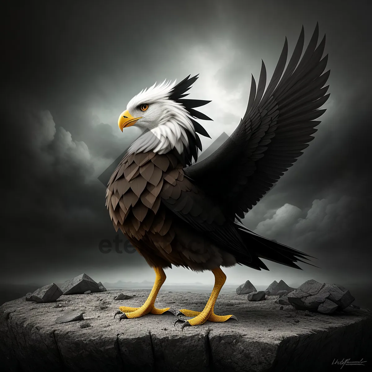 Picture of Majestic Predator: Bald Eagle in Flight