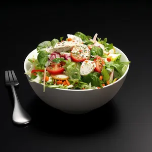 Fresh and Healthy Vegetable Salad Bowl