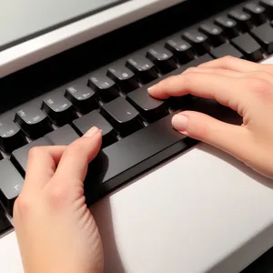 Modern Computer Keyboard with Typewriter Aesthetics