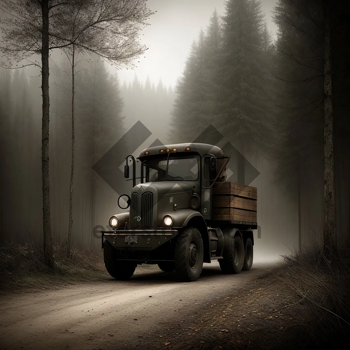 Picture of Electric Farm Tractor on Road