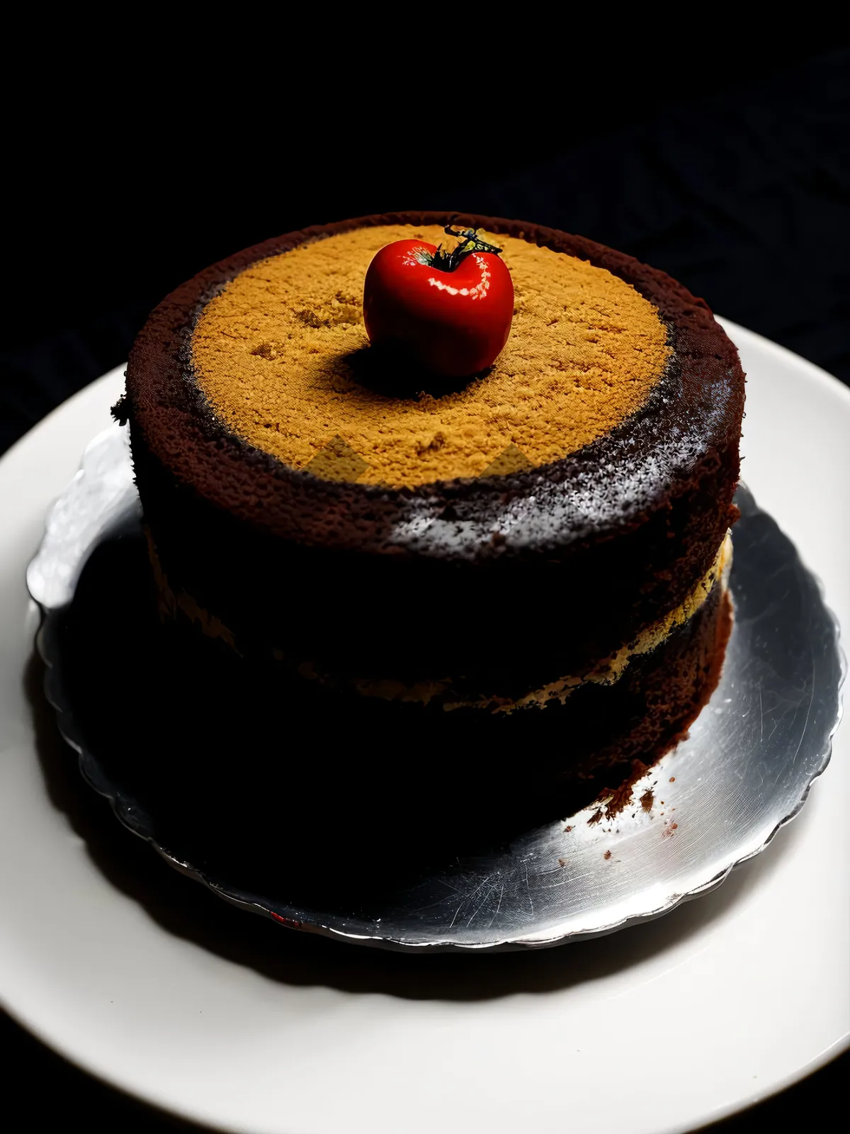 Picture of Delicious Fruit Cake with Mint-infused Cream