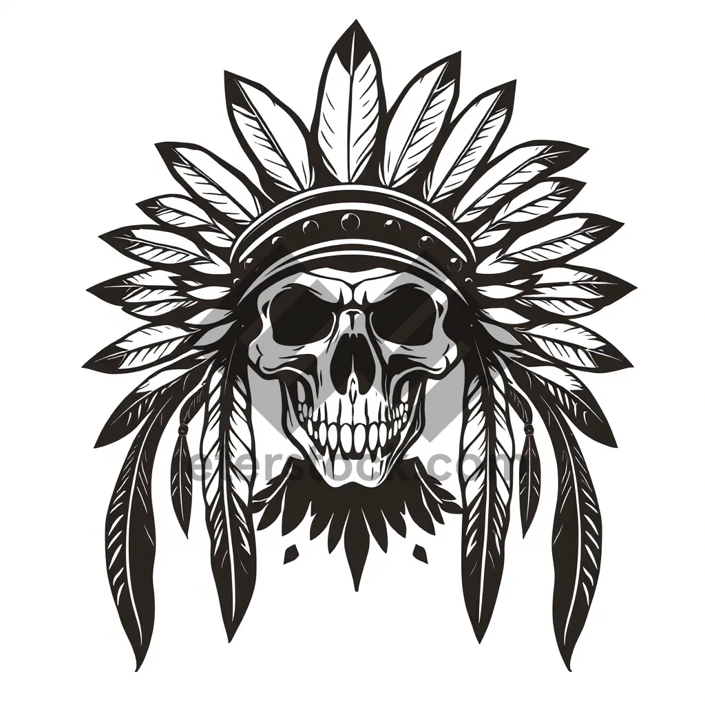 Picture of Black floral silhouette graphic design element.