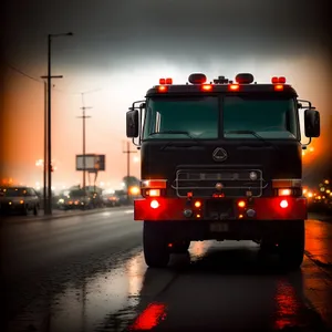 Speeding Garbage Truck on Busy Highway