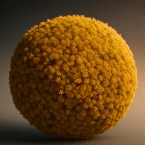 Golf ball on litchi fruit - sporting snack