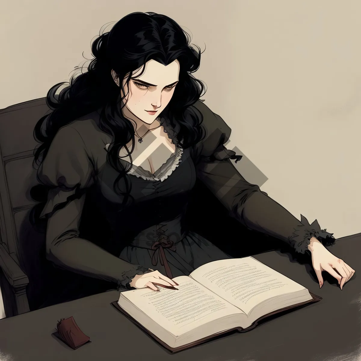 Picture of Professional businesswoman working on laptop in office.