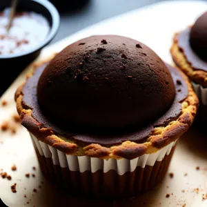 Delicious Chocolate Chip Muffin with Coffee