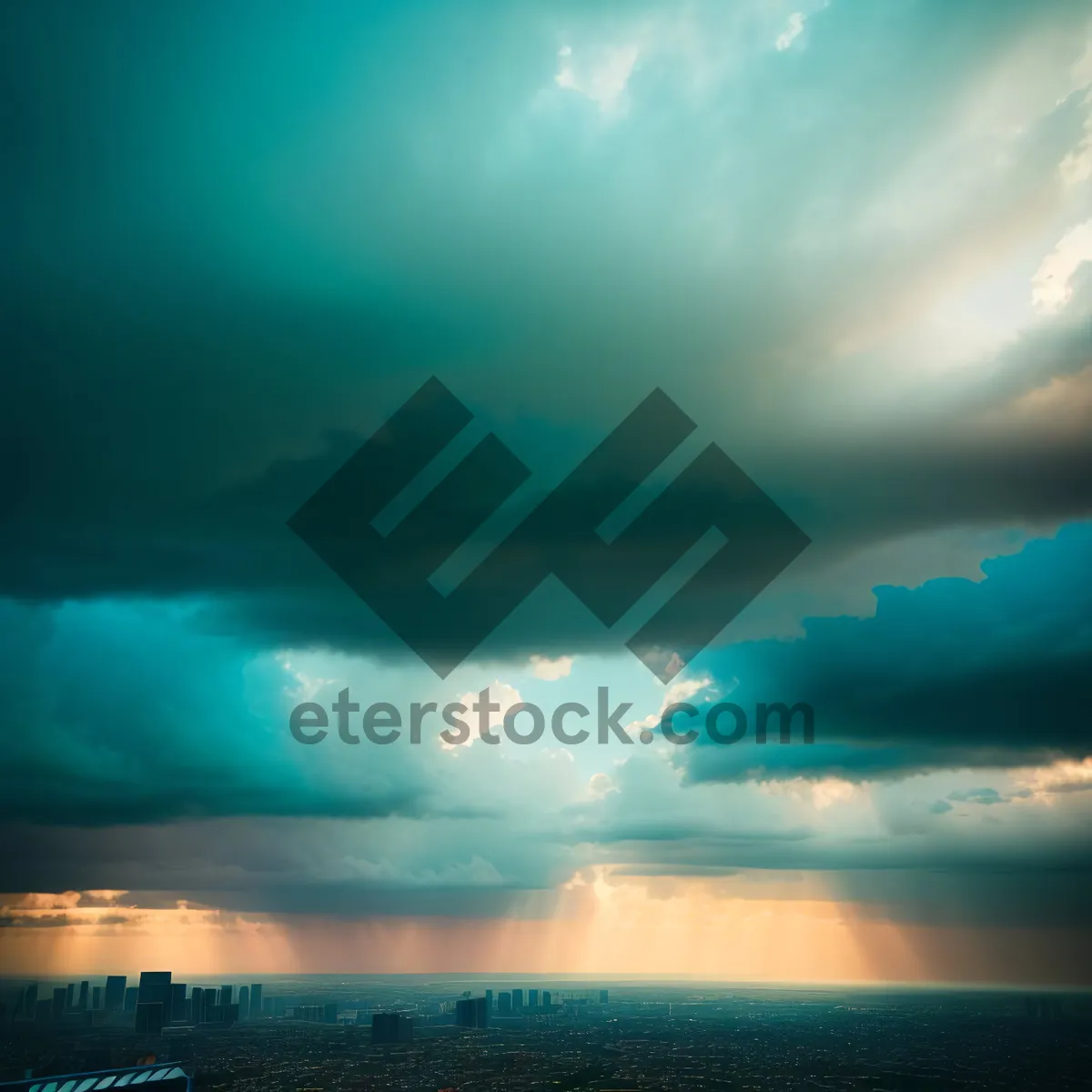 Picture of Vibrant Summer Sky Over Ocean