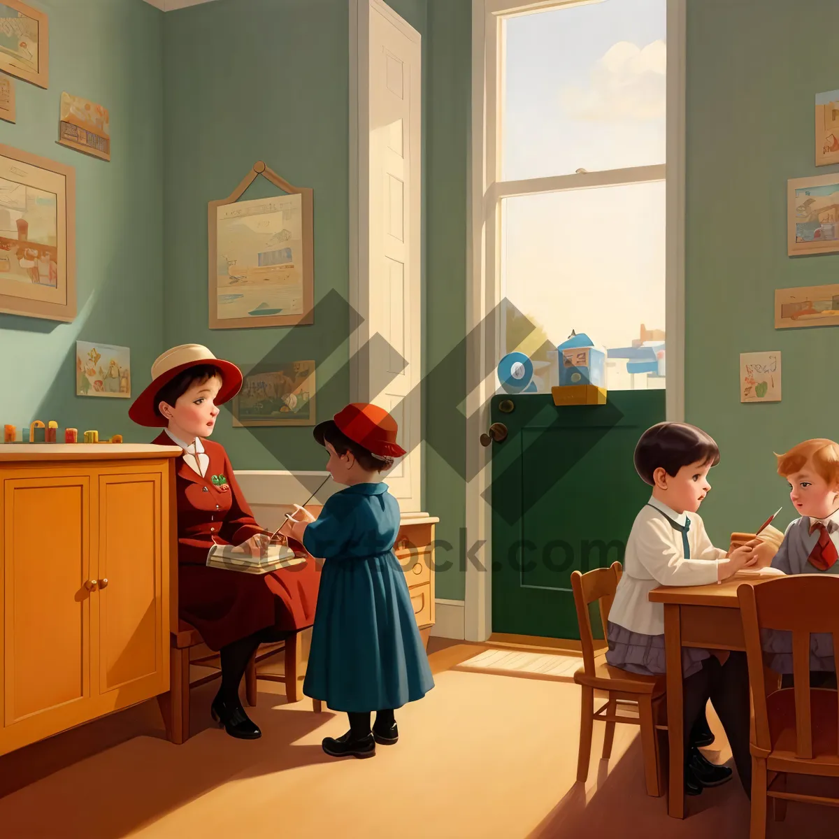 Picture of Professional Classroom Meeting with Happy Educators