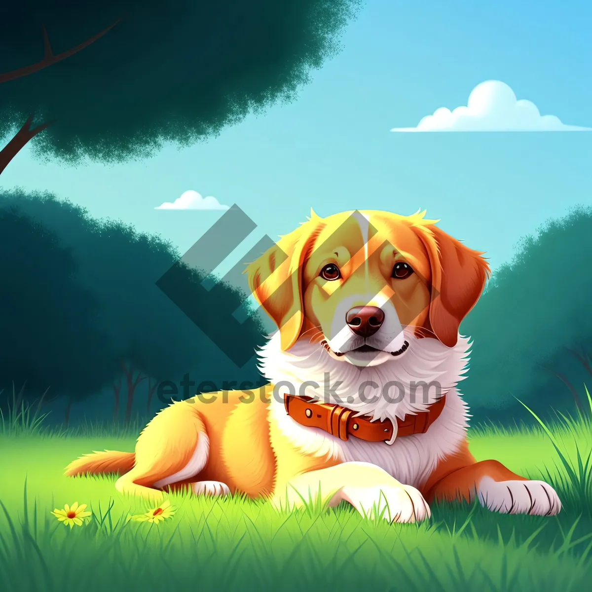 Picture of Cute Beagle Puppy - Adorable Canine Portrait