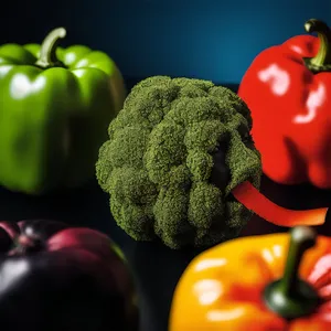 Colorful Fresh Vegetable Salad with Bell Peppers and Tomatoes.