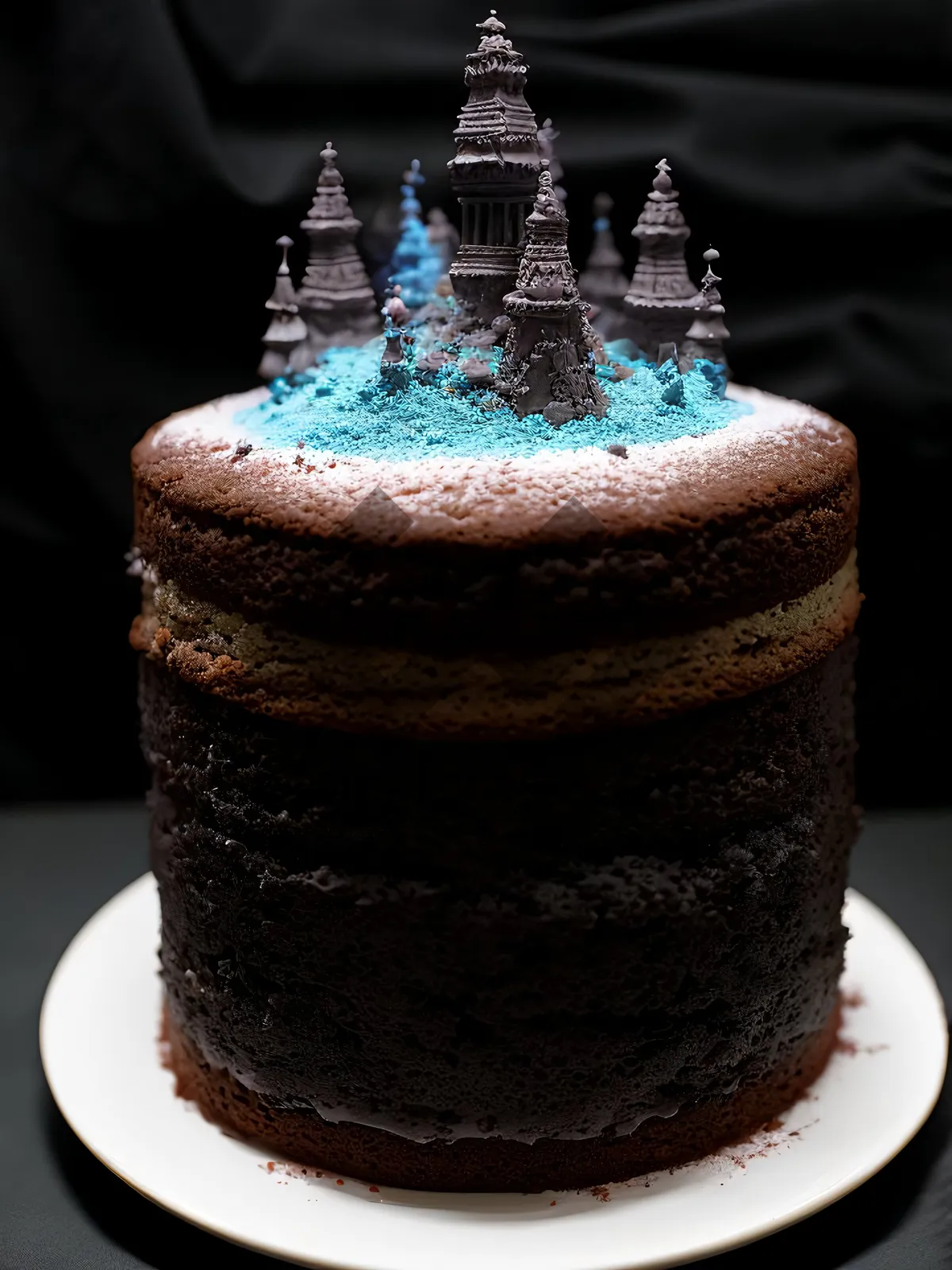 Picture of Decadent Chocolate Cake in Bakery Display