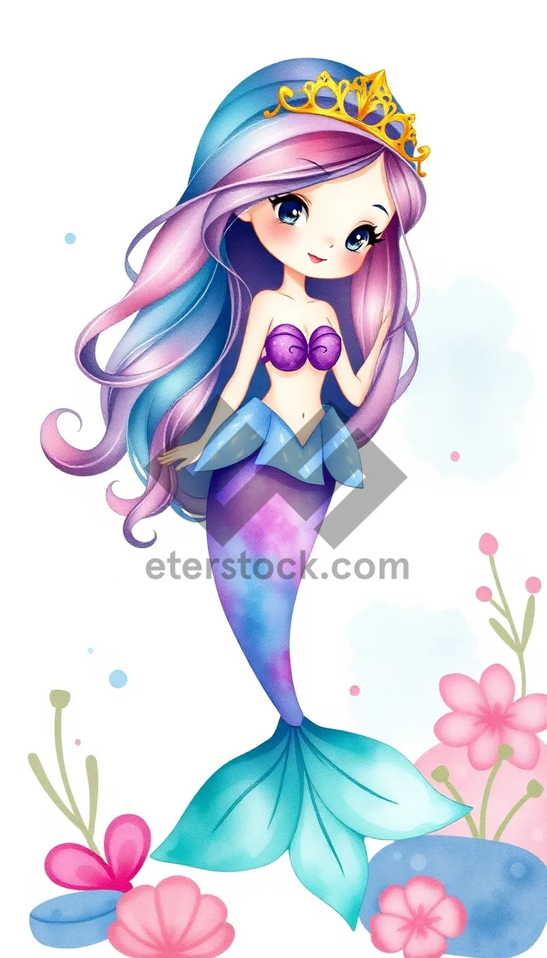 Picture of Royal Cartoon Princess Clip Art Illustration