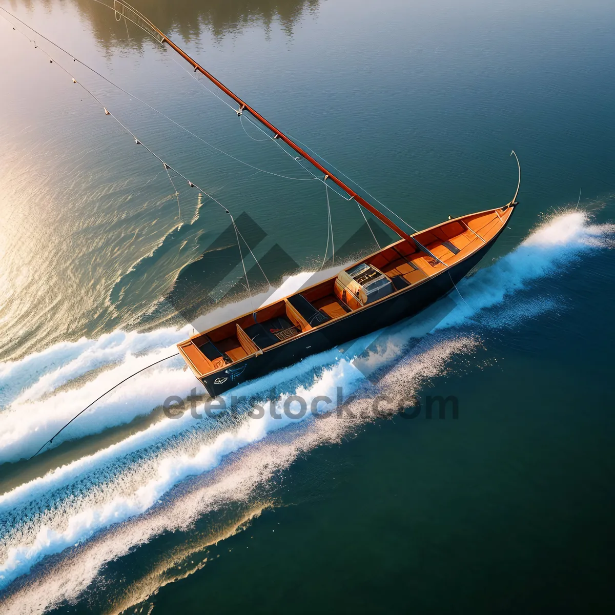 Picture of Serene Ocean Voyage on a Majestic Sea Boat