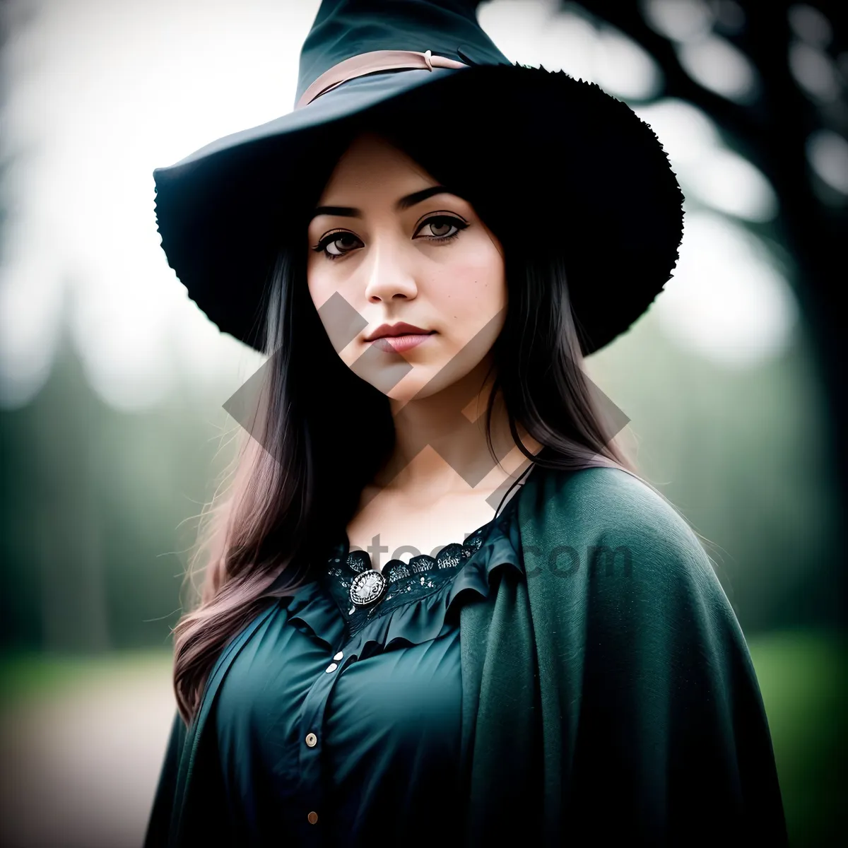 Picture of Happy Businesswoman Wearing Attractive Graduation Cap