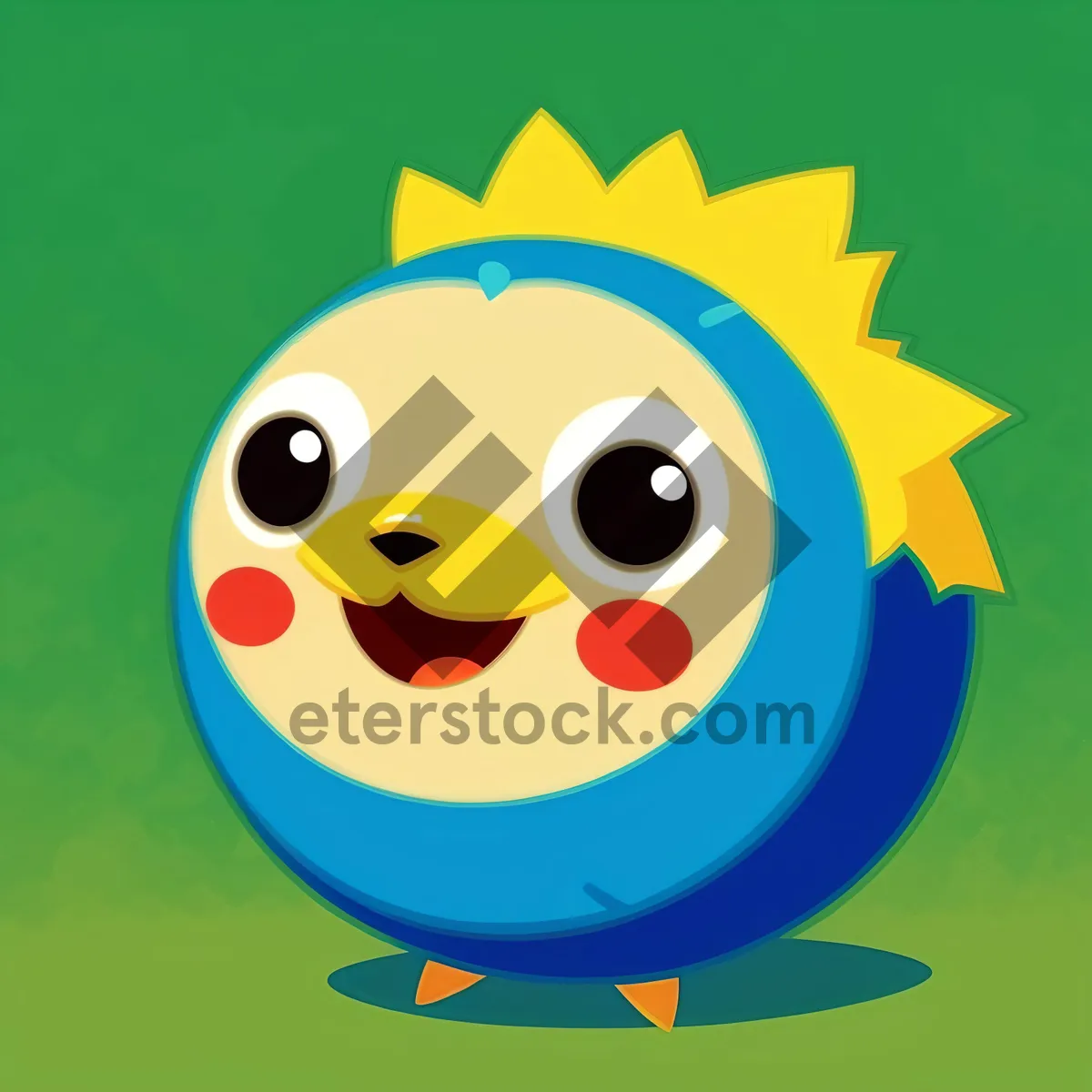 Picture of Cheerful Cartoon Animal with Playful Eyebrows