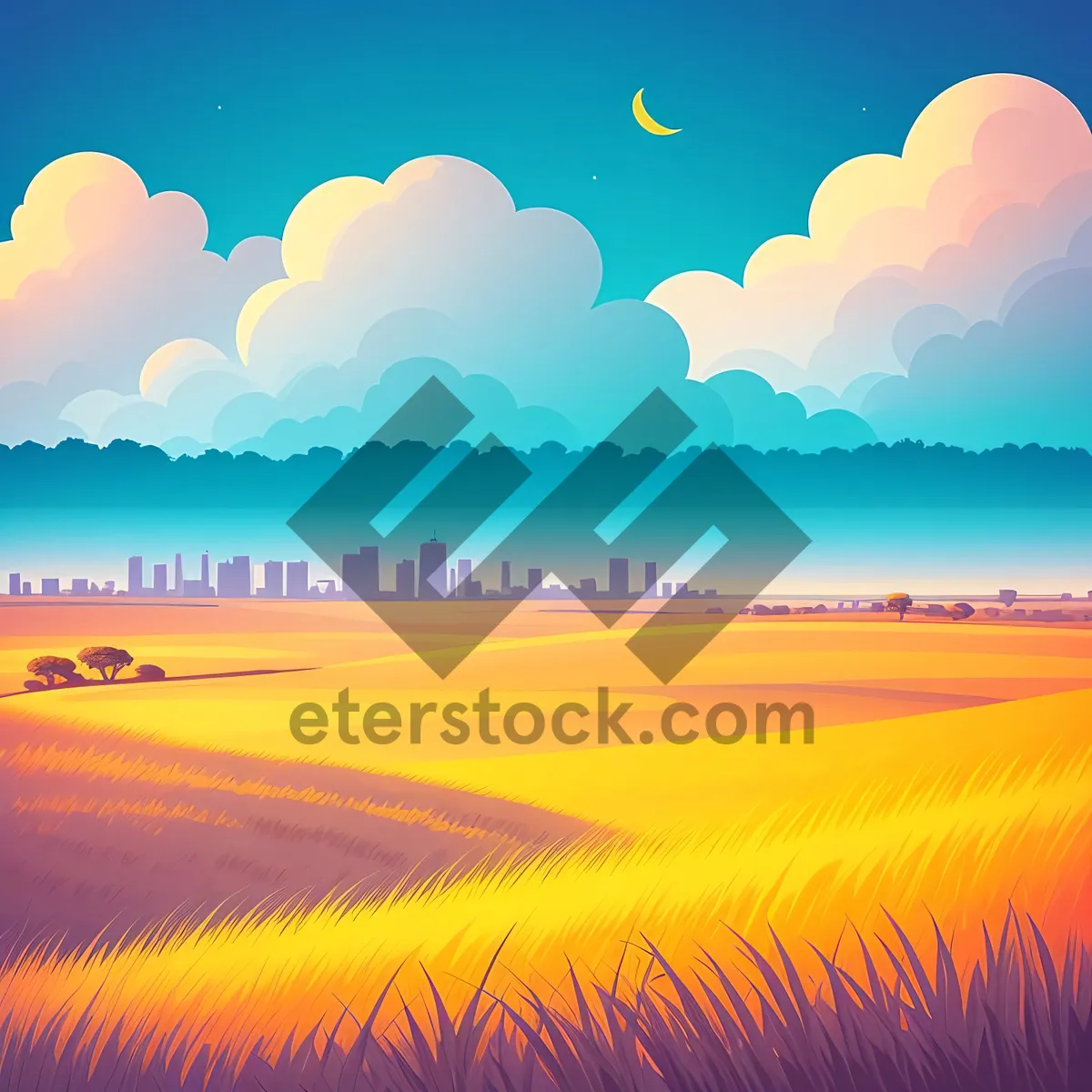 Picture of Vibrant Sunset over Serene Seascape