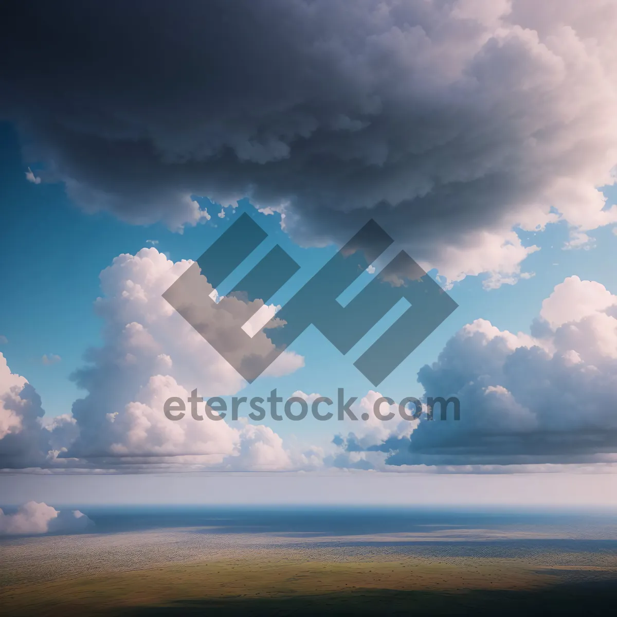Picture of Radiant Sunny Sky with Fluffy Clouds