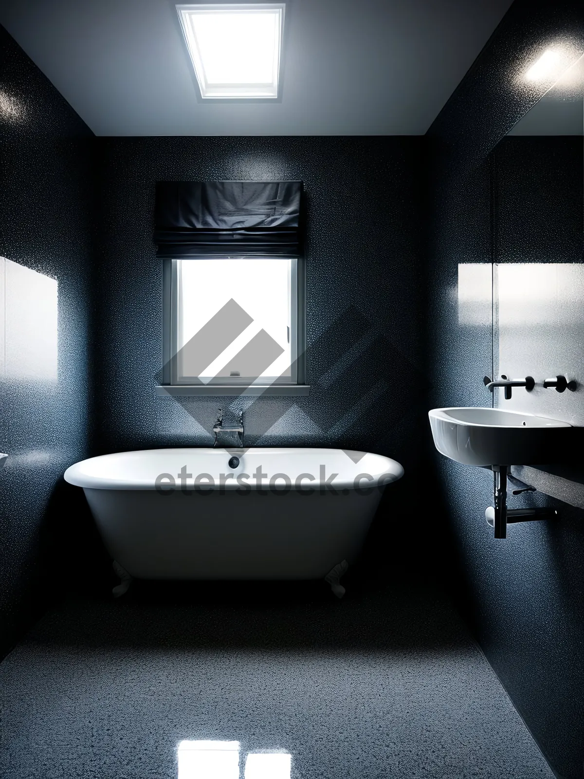 Picture of Modern Luxury Bathroom with Clean Tile and Stylish Fixtures