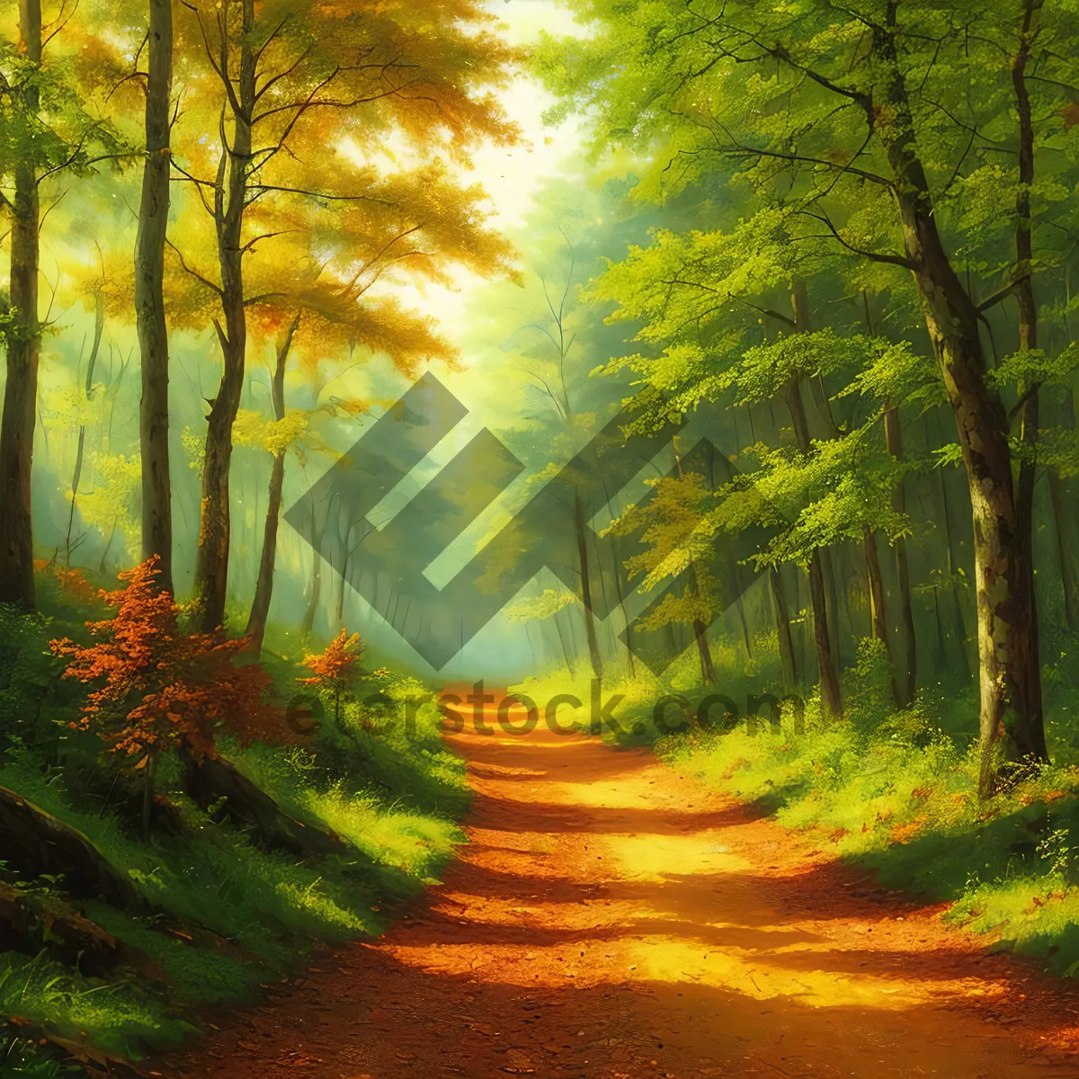 Picture of Mystic Autumn Pathway in Scenic Forest