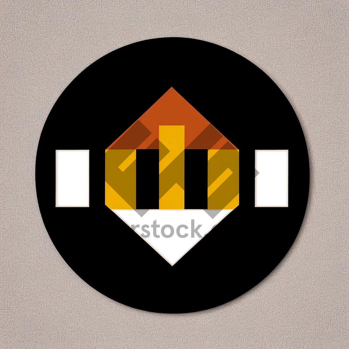 Picture of Black Bank Icon Button - Web Symbol