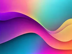 Digital Rainbow Flowing in Futuristic Artistic Design