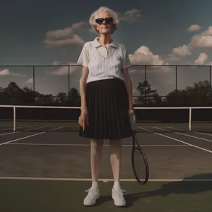 Healthy lifestyle: Active man playing tennis outdoors