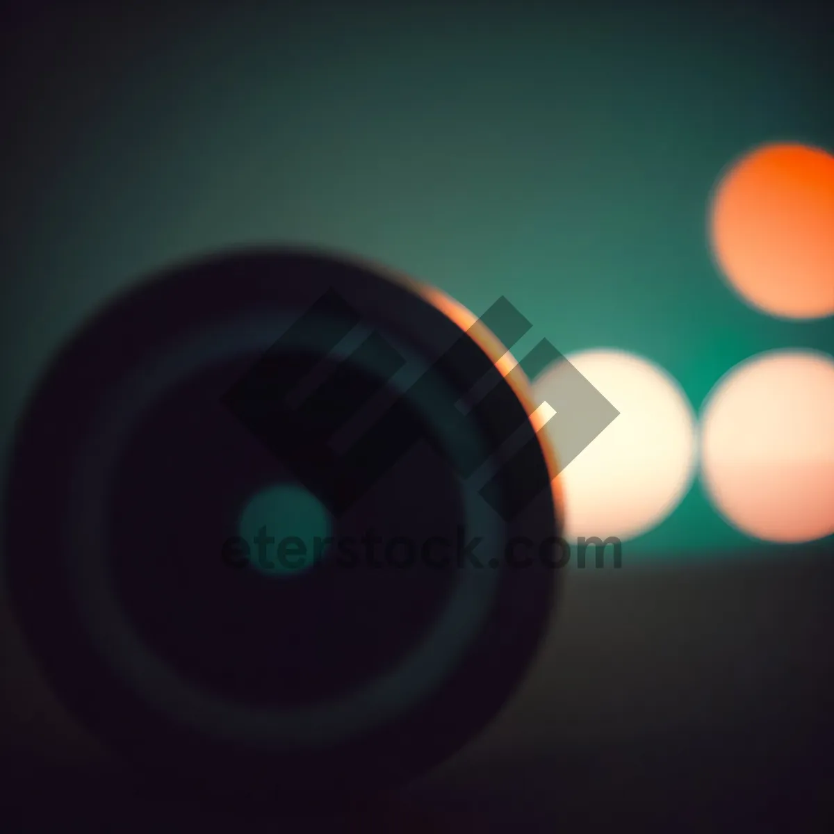 Picture of Colorful Glowing Button Design with Glass Reflection