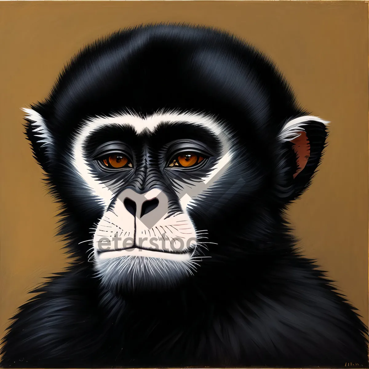 Picture of Wild Primate Sculpture: Captivating Ape in Wildlife