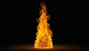 Fiery Blaze: Wild Energy Emits Heat and Light.