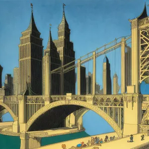 Iconic London Bridge over Historic River Thames