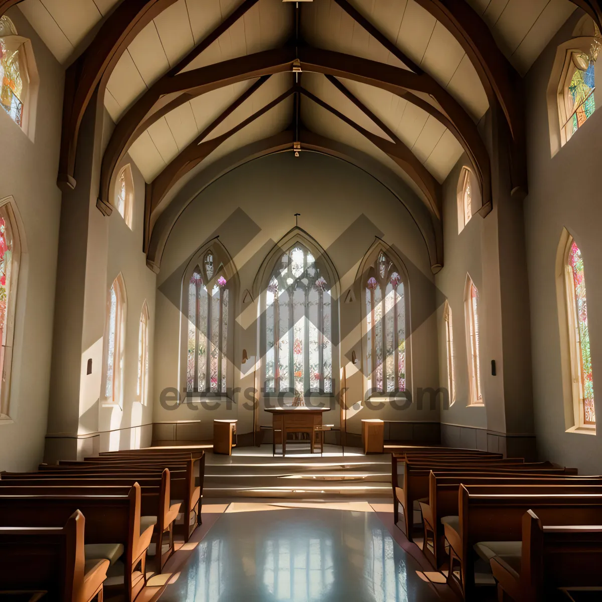 Picture of Enchanting Gothic Cathedral showcasing ancient religious beauty