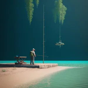 Serene Tropical Coastline with Clear Turquoise Waters