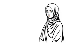 Cartoon Housewife Haircut Clip Art Portrait