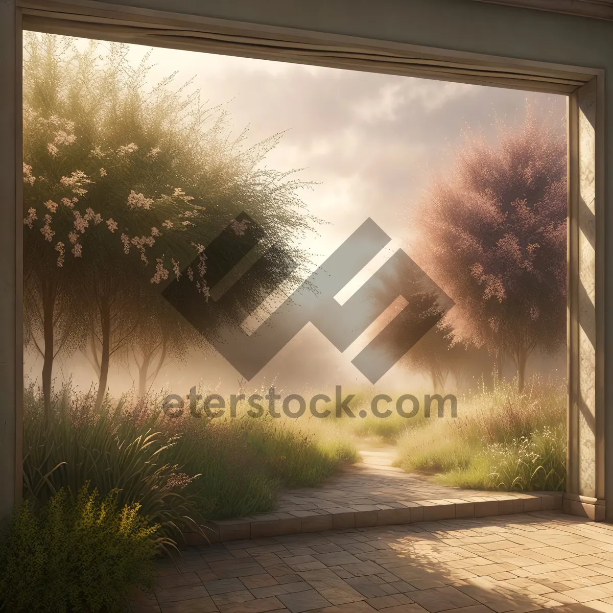 Picture of Sunset over Countryside Road: Serene Skyline