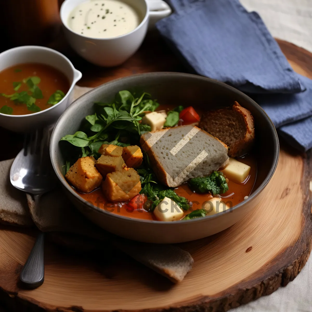 Picture of Fresh Vegetable Salad with Tomato and Onion