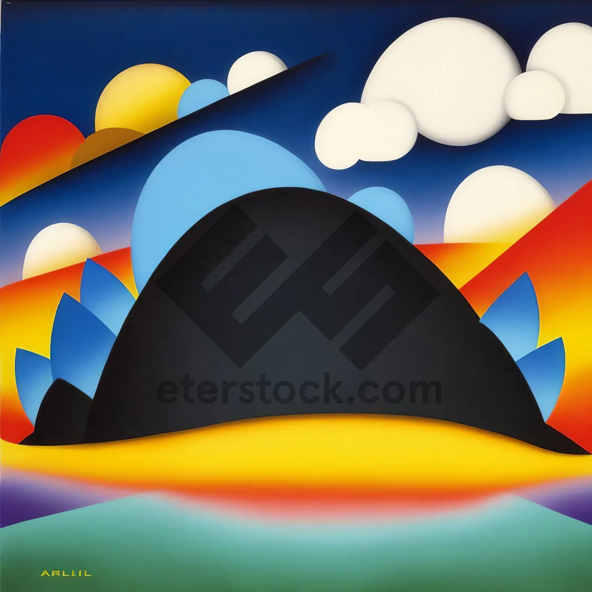 Picture of Colorful Wave Graphic Design Symbol