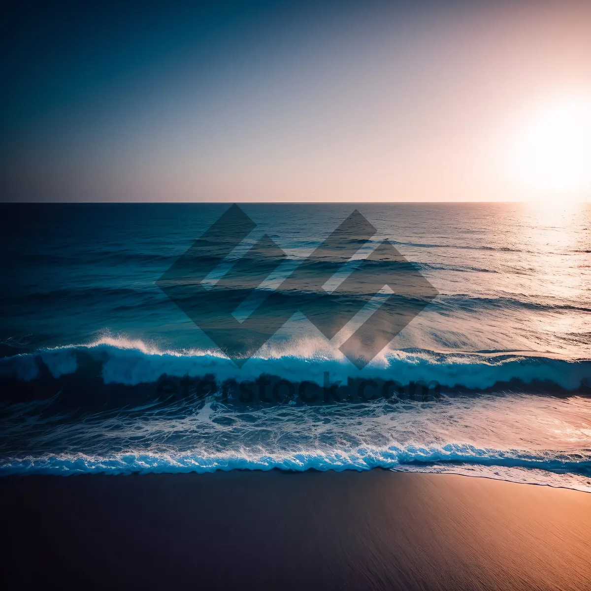 Picture of Serene Sunset Reflection on Tropical Beach