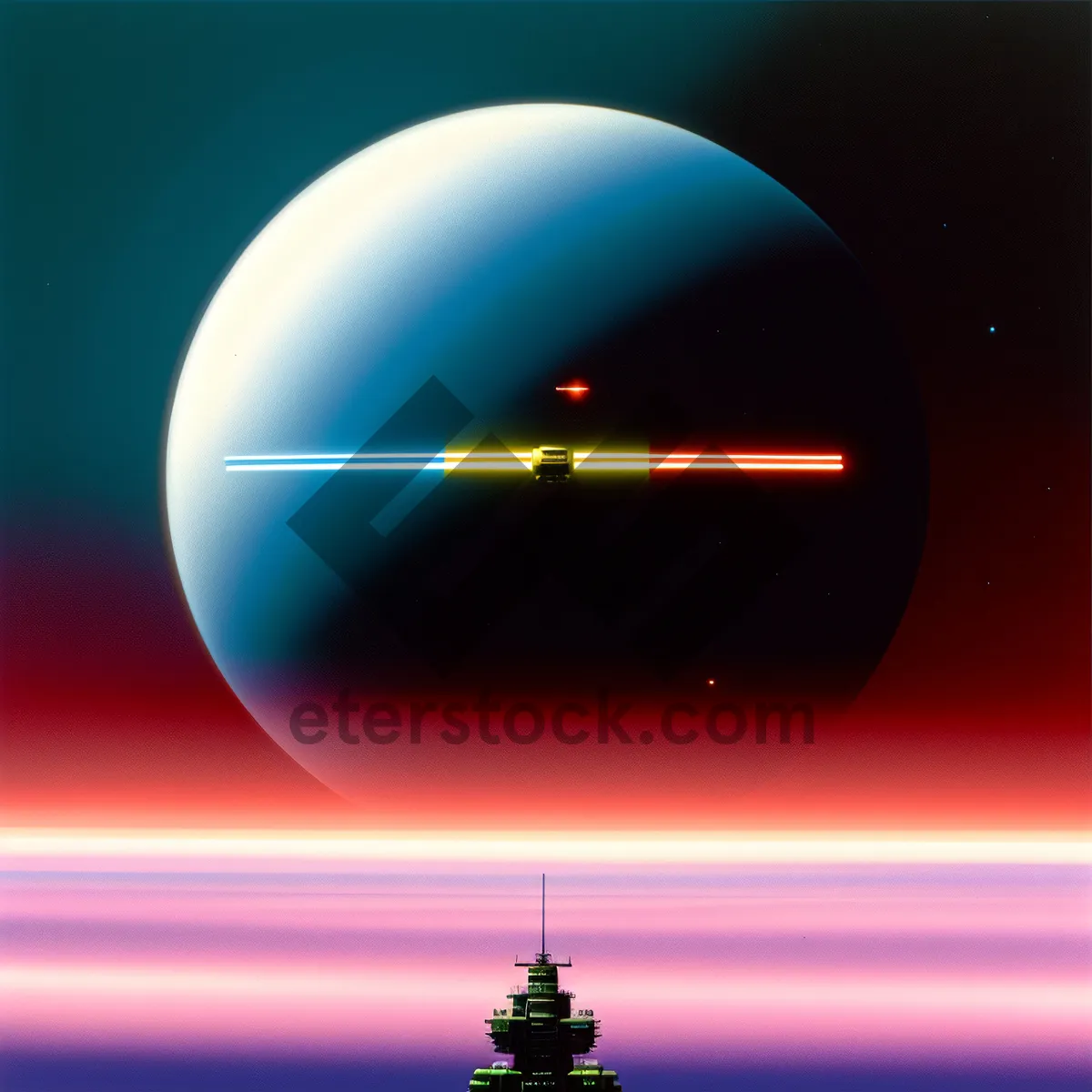 Picture of Vibrant Glowing Planet Icon