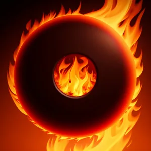 Blazing Fire Icon in Vibrant Orange and Yellow