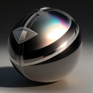 3D Glass Button with Reflective Design