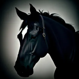 Beautiful Chestnut Thoroughbred Stallion Grazing in Meadow